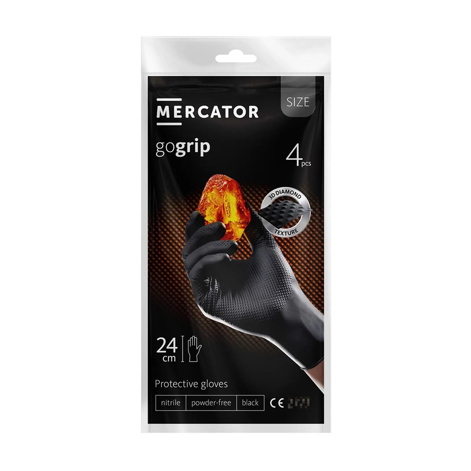 Rękawice nitrylowe GoGrip, roz. M - 4 szt.