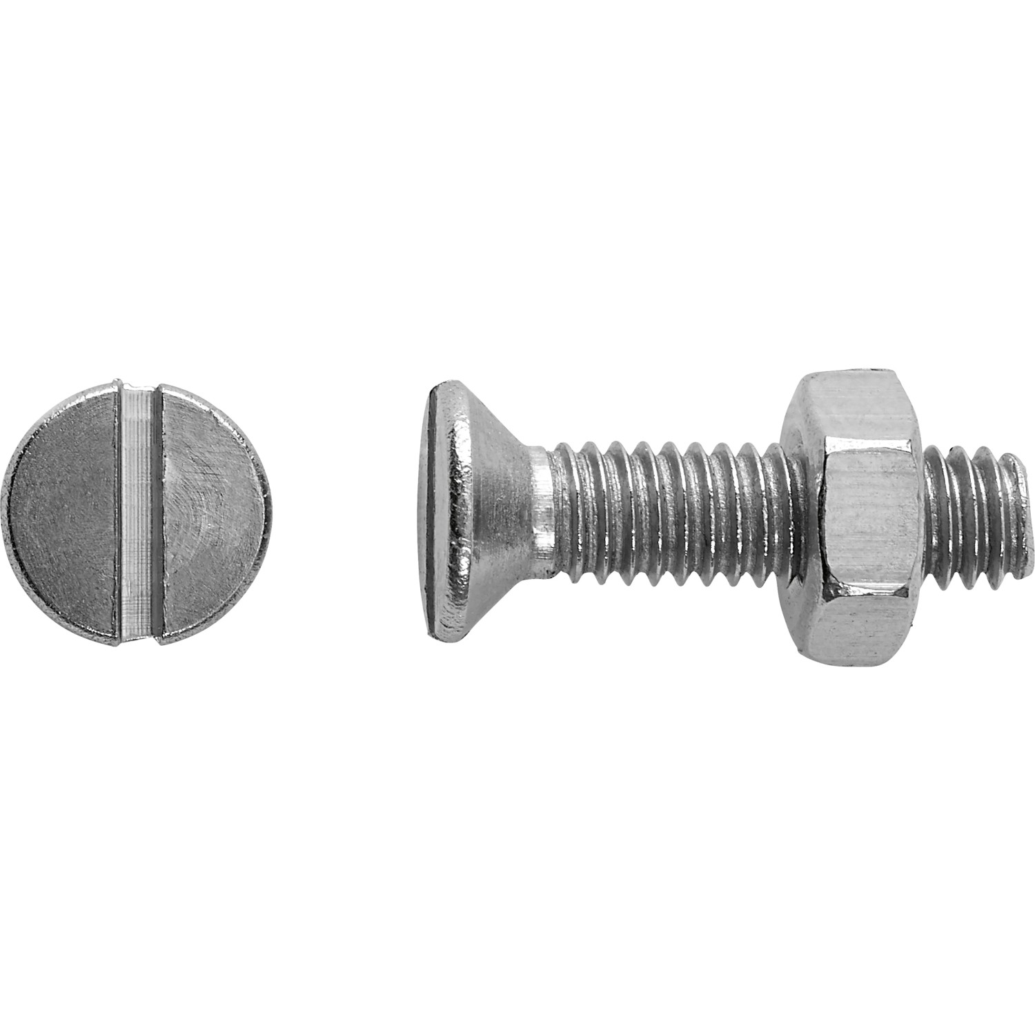 LUX-TOOLS Śruba + nakrętka z łbem stożkowym SL stal nierdzewna 5x25mm 8szt.