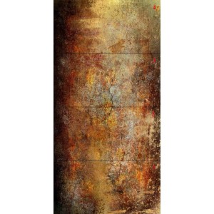Panel szklany Stone Brown mirror Silver 1 element 60 x 120 cm