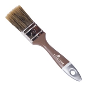 Pędzel z brązową rączką, 1 1/2 cala.