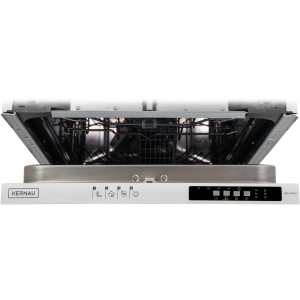 Otwarta zmywarka do zabudowy Kernau z panelem sterowania i wnętrzem.