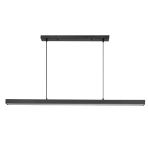 Nowoczesna lampa wisząca LED w kolorze czarnym, minimalistyczny design do jadalni i salonów.