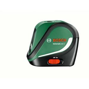 Laser krzyżowy Bosch UniversalLevel 2, samopoziomujący, zielono-czarny.