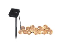 GoldLux Girlanda solarna LED BUBBLE GLASS 2700K IP44