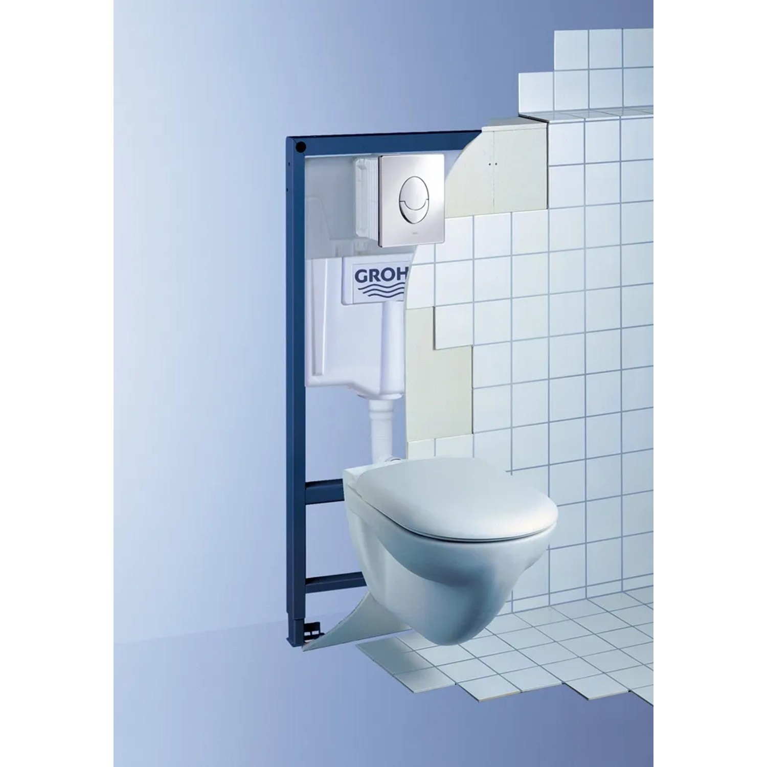 Grohe QuickFix Solido rama WC ze spłuczką Skate Cosmopolitan chrom.