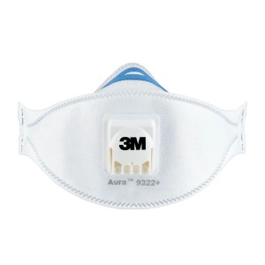 3M Aura półmaska do cząstek stałych Cool Flow 9322+, FFP2, z zaworem - 2 szt.