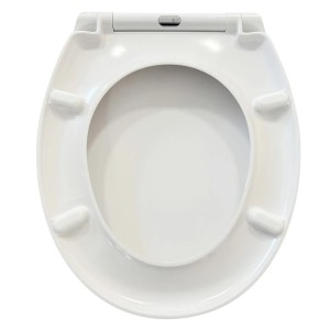 Biała deska sedesowa t.b.t. z kategorii Deski sedesowe, widok z góry.