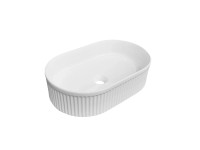 Umywalka ryflowana BREGO biała