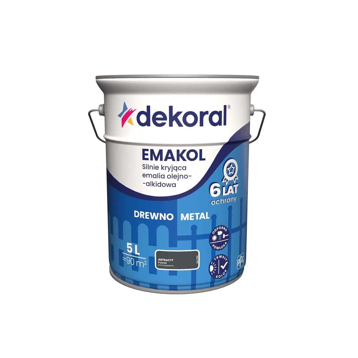 Dekoral Emalia Emakol Strong antracyt 5L