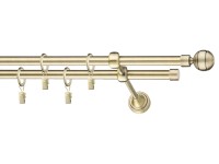 Karnisz DAVI podwójny 16 mm antyczny mosiądz 160 cm Karnisz DAVI podwójny 16 mm antyczny mosiądz 160 cm