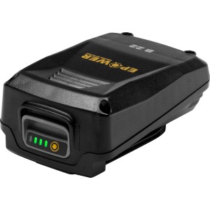 Akumulator Alpina B 22, 20 V, 2 Ah do urządzeń akumulatorowych. Czarny akumulator ze wskaźnikiem naładowania.