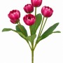 Sztuczne bukiet tulipan ciemny róż - 41 cm