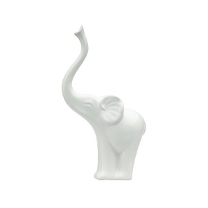 Figurka Słoń biały wys. 37 cm