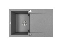 Laveo Zlewozmywak Uno 1-komorowy z ociekaczem szary - 74 x 48 cm