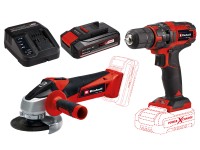 Einhell Zestaw narzędzi akumulatorowych TC-CD 18/35 + TC-AG 18/115 18V 2,5 Ah