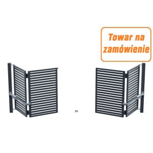 Metalowe elementy ogrodzeniowe, wzór listwowy, do indywidualnego projektowania systemu ogrodzeniowego.