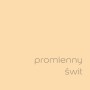 Próbka koloru t.b.t. „promienny świt“ do farb ściennych.