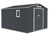Domek ogrodowy metalowy, antracyt, 277 x 319, wys. 202 cm
