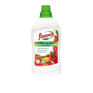 Butelka nawozu płynnego do pomidorów i papryki, Florovit.