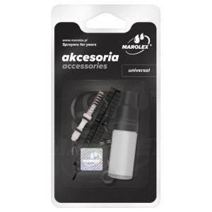 t.b.t. Zestaw akcesoriów do opryskiwaczy, składający się z uszczelek, dysz i drobnych części.