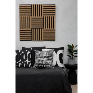 Lamele ścienne filc Dąb Jasny 300x300