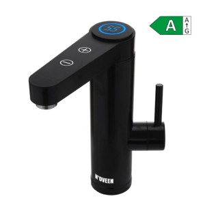 Noveen Przepływowy podgrzewacz wody czarny nablatowy dotykowy