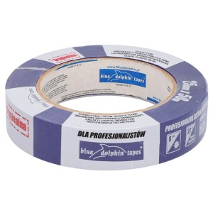 Rolka taśmy maskującej Blue Dolphin, 25 mm x 50 m, dla profesjonalistów.