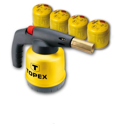 Topex Lampa lutownicza gazowa + 4 naboje 190 g