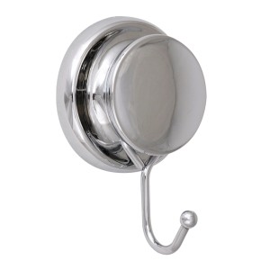 Chromowany, samoprzylepny haczyk do łazienki i kuchni.
