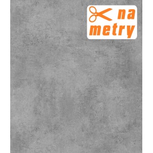 Szara wykładzina PCV imitująca beton, dostępna na metry.