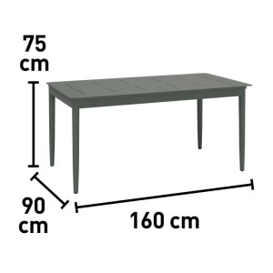Stół ogrodowy CLAREMONT rozkładany zielony