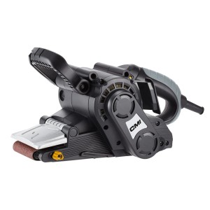 Szlifierka taśmowa t.b.t., idealna do szlifowania drewna i innych materiałów.