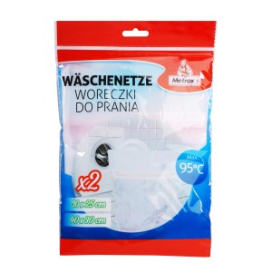 Woreczki do prania w zestawie 2 sztuk, różne rozmiary, do pralki do 95°C.