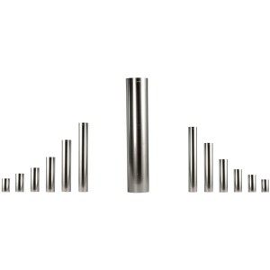 Bertrams rura dymowa, aluminiowana ogniowo, Ø 100 mm x 500 mm, srebrna, akcesoria do kominków i pieców.