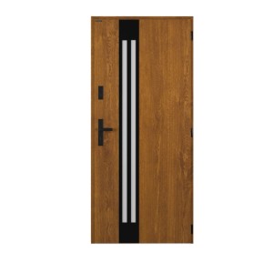 Wiśniowski Drzwi zewnętrzne Tornado Lustro klam Złoty Dąb 80P