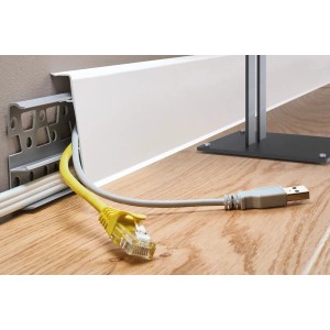 Cezar Listwa przypodłogowa Hi-Line PVC Szary 75x22x2500