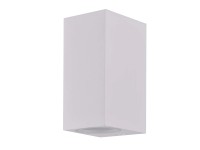 Polux Kinkiet góra/dół BOSTON aluminium kwadrat biały 2x10W GU10