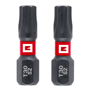 Zestaw bitów udarowych Einhell, 2-częściowy, T30, do wkrętaków i wkrętarek akumulatorowych.