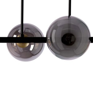 Candellux Lampa wisząca KAMA czarno-złota 4xG9 28W klosze grafit i bursztyn