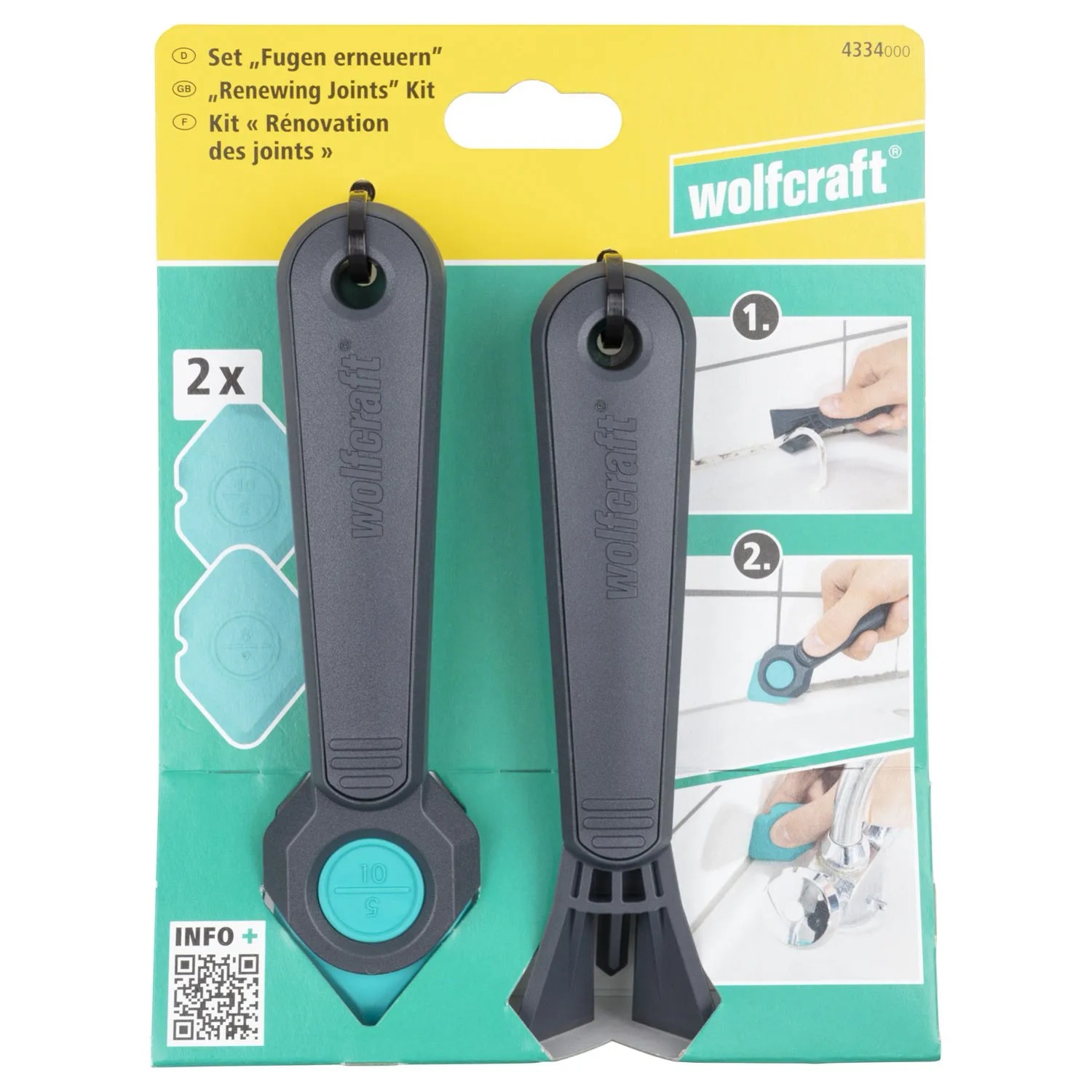 Wolfcraft Zestaw do renowacji fug - 4 cz.