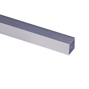 Srebrny profil kwadratowy, 25x25x1000 mm, anodyzowane aluminium.