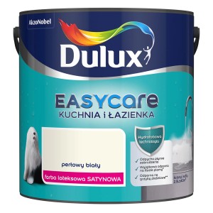 Puszka farby Dulux Easycare do kuchni i łazienki, perłowy biały, farba lateksowa.