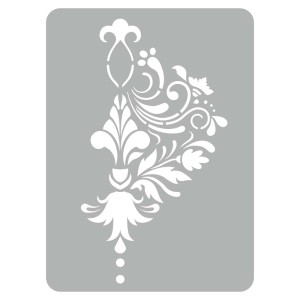 t.b.t. szablon ścienny z motywem kwiatowym do dekoracji ścian.