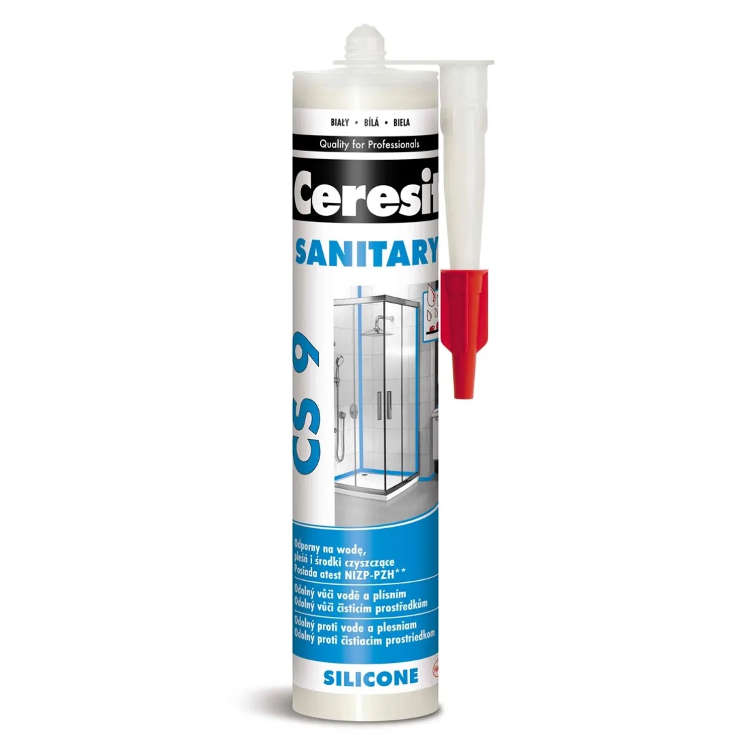 Ceresit Silikon sanitarny CS9 biały,  280 ml