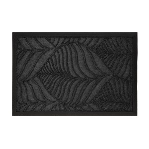 Czarna wycieraczka z wzorem liści, kategoria: Wycieraczki.