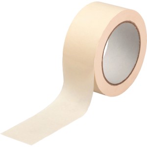Rolka płaskiej taśmy maskującej krepowanej, 50 m x 48 mm, do malowania.