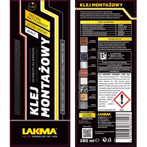 Klej montażowy Ultra mocny biały 280 ml