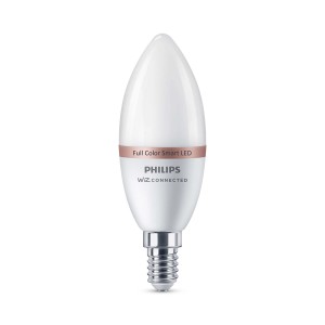 Żarówka Philips Smart LED E14, kształt świeczki, Tunable White & Color, do inteligentnego oświetlenia.