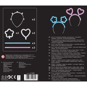 Świetliki GLOW STICKS 2 x opaska do włosów serca