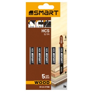 SMART365 Brzeszczot do wyrzynarki WOOD 12 TPI 76 mm - 5 szt.